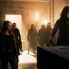 Arrow -- "Leap of Faith" -- Image Number: AR803b_0118b.jpg -- Pictured: Willa Holland as Thea Queen, Lexa Doig as Talia Al Ghul and Stephen Amell as Oliver Queen/Green Arrow -- Photo: Dean Buscher/The CW -- © 2019 The CW Network, LLC. All Rights Reserved.