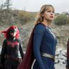 Arrow -- "Crisis on Infinite Earths: Part Four" -- Image Number: AR808A_0141r.jpg -- Pictured (L-R): Osric Chau as Ryan Choi, Ruby Rose as Kate Kane/Batwoman, Melissa Benoist as Kara/Supergirl and David Harewood as Hank Henshaw/J\'onn J\'onzz -- Photo: Dean Buscher/The CW -- © 2019 The CW Network, LLC. All Rights Reserved.