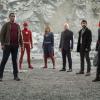 Arrow -- "Crisis on Infinite Earths: Part Four" -- Image Number: AR808A_0195r.jpg -- Pictured (L-R): David Harewood as Hank Henshaw/J\'onn J\'onzz, Grant Gustin as The Flash, Melissa Benoist as Kara/Supergirl, Jon Cryer as Lex Luthor, Osric Chau as Ryan Choi and Ruby Rose as Kate Kane/Batwoman -- Photo: Dean Buscher/The CW -- © 2019 The CW Network, LLC. All Rights Reserved.