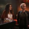 Arrow -- "Green Arrow & The Canaries" -- Image Number: AR809e_0683r.jpg -- Pictured (L-R): Juliana Harkavy as Dinah Drake/Black Canary and Katie Cassidy as Laurel Lance/Black Siren -- Photo: Jack Rowand/The CW -- © 2020 The CW Network, LLC. All Rights Reserved.