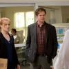 BACKSTROM:  Backstrom (Rainn Wilson, C), and Gravely (Genevieve Angelson, L), question Dr. Bai (guest star Assaf Cohen, R) in the “Give 'Til It Hurts" episode of BACKSTROM airing Thursday, March 26 (9:00-10:00 PM ET/PT) on FOX. ©2015 Fox Broadcasting Co. Cr: Liane Hentscher/FOX