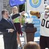 "Cereal Killer" -- When someone attempts to assassinate Battle Creek\'s mayor during the annual "Breakfast Day" celebration, Russ and Milt must protect the unorthodox politician while trying to track down the attacker, on BATTLE CREEK, Sunday, April 5, 2015 (10:00-11:00, ET/PT), on the CBS Television Network. Patton Oswalt guest stars as Mayor Hardy. Peter Jacobson guest stars as Darrel Hardy, the mayor\'s brother and Chief-of-Staff. Pictured: Patton Oswalt (Mayor Hardy). Photo: Adam Taylor/CBS ÃÂ©2015 CBS Broadcasting, Inc. All Rights Reserved.