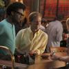 BEN AND KATE: Kate (Dakota Johnson, second from R) serves Ben (Nat Faxon, second from L) and Tommy (Echo Kellum, L) drinks at Buddy's Bar in the &quot;21st Birthday&quot; episode of BEN AND KATE airing Tuesday, Oct. 16 (8:30-9:00 PM ET/PT) on FOX. Also pictured: Lucy Punch. &#xa9;2012 Fox Broadcasting Co. Cr: Jennifer Clasen/FOX