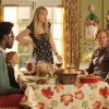 BEN AND KATE: BJ (Lucy Punch, R) reveals a shocking secret during Thanksgiving dinner in the &quot;Reunion&quot; episode of BEN AND KATE airing Tuesday, Nov. 20 (8:30-9:00 PM ET/PT) on FOX. Also pictured: L-R: Echo Kellum, Maggie Elizabeth Jones, Dakota Johnson and Nat Faxon. &#xa9;2012 Fox Broadcasting Co. Cr: Jennifer Clasen/FOX