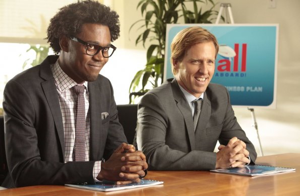 BEN AND KATE: Ben (Nat Faxon, R) and Tommy (Echo Kellum, L) discuss their business venture in the &quot;Bake Off&quot; episode of BEN AND KATE airing Tuesday, Jan. 22 (8:30-9:00 PM ET/PT) on FOX. &#xa9;2013 Fox Broadcasting Co. Cr: Jennifer Clasen/FOX