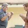 BEN AND KATE: Ben and Kate's father, Randy (guest star Bruce McGill, L), teaches Ben (Nat Faxon, R) how to throw a punch in the &quot;Gone Fishin'&quot; episode of BEN AND KATE airing Tuesday, Feb. 5 (8:30-9:00 PM ET/PT) on FOX. &#xa9;2013 Fox Broadcasting Co. Cr: Jennifer Clasen/FOX