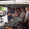 Vince Gilligan, Peter Gould, and Bob Odenkirk - Better Call Saul _ Season 1, Episode 1 _ BTS - Photo Credit: Ursula Coyote/AMC