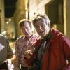 Peter Gould and Bob Odenkirk as Saul Goodman - Better Call Saul _ Season 1, Episode 10 _ BTS - Photo Credit: Ursula Coyote/AMC