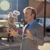 Bob Odenkirk as Jimmy McGill, Julian Bonfiglio as Sound Guy - Better Call Saul _ Season 3, Episode 6 - Photo Credit: Michele K. Short/AMC/Sony Pictures Television