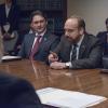 Toby Leonard Moore as Bryan Connerty and Paul Giamatti as Chuck Rhoades in Billions (Season 1, Episode 6). - Photo:  Jeff Neumann/SHOWTIME - Photo ID:  Billions_106_0477.R