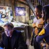 Black Lightning -- "The Book of the Apocalypse: Chapter Two: The Omega" -- Image BLK216a_0221b2.jpg -- Pictured (L-R): James Remar as Gambi, Nafessa Williams as Thunder and China Anne McClain as Lightning -- Photo: Eliza Morse/The CW -- ÃÂ© 2019 The CW Network, LLC. All rights reserved