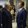 "The Necklace"--Dr. Jason Bull (Michael Weatherly), the brilliant, brash founder of a prolific trial consulting firm, combines psychology, human intuition and high tech data to create winning strategies that steer high-stakes trials in his clients\' favor, on the series premiere of BULL, Tuesday, Sept. 20 (10:00-11:00 PM, ET/PT), on the CBS Television Network. Pictured L-R: Peter Francis James as Clyde Rutledge and Michael Weatherly as Dr. Jason Bull Photo: David M. Russell/CBS ÃÂ©2016 CBS Broadcasting, Inc. All Rights Reserved