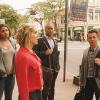 "Callisto"--When Bull and Trial Analysis Corp. help a young woman fight a drug patent lawsuit, they are forced to travel to Callisto, the small Texan town where Bull suffered the only trial loss of his career, on BULL, Tuesday, Oct. 18 (9:00-10:00 PM, ET/PT) on the CBS Television Network. Pictured L-R: Barrett Doss as Kerry Ketchum, Geneva Carr as Marissa Morgan, Chris Jackson as Chunk Palmer, Freddy Rodriguez as  Benny ColÃÂ³n, and Michael Weatherly as Dr. Jason Bull Photo: CBS ÃÂ©2016 CBS Broadcasting, Inc. All Rights Reserved