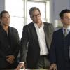"Play the Hand You\'re Dealt"--Bull must navigate the unfamiliar rules of a Native American tribal court when he agrees to help his college roommate, who has been arrested for murder at the reservation he lives on, on BULL, Tuesday, Oct 24 (9:00-10:00 PM, ET/PT) on the CBS Television Network. Pictured L-R: Nathaniel Arcand as Makya "Mack" Begay, Michael Weatherly as Dr. Jason Bull, and Freddy Rodriguez as Benny ColÃÂ³n Photo: Jojo Whilden/CBS ÃÂ©2017 CBS Broadcasting, Inc. All Rights Reserved
