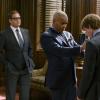 "Parental Guidance" -  Bull and the TAC team represent a teen boy raised in complete isolation when the young man goes on trial for murder after engaging in a deadly shootout.  As  the trial gets underway, Bull looks to select jurors who believe his sheltered client acted under the misguided influence of the only other person he has ever known, his survivalist father, on BULL, Monday, March 18 (10:00-11:00 PM, ET/PT) on the CBS Television Network.   Pictured L-R: Michael Weatherly as Dr. Jason Bull, Chris Jackson as Chunk Palmer, and CJ Valleroy as Lucas Schwieger Photo: David Giesbrecht/CBS  ÃÂ©2019 CBS Broadcasting Inc. All Rights Reserved. CBS Broadcasting Inc. All Rights Reserved. CBS Broadcasting Inc. All Rights Reserved.