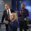 "Crowd Sourced" -- Coverage of the CBS series CSI: CYBER, scheduled to air on the CBS Television Network.  Photo: Monty Brinton/CBS Pictured: (L-R) Peter MacNicol, Patricia Arquette and Shad Moss ÃÂ©2014 CBS Broadcasting, Inc. All Rights Reserved