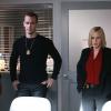 "The Evil Twin" -- Avery and her team investigate the murder of a woman whose electronic devices indicate that she was alive for three days after her official time of death, on CSI: CYBER, Wednesday, April 15 (10:00-11:00 PM, ET/PT), on the CBS Television Network.  Pictured: (L-R) James Van Der Beek and Patricia Arquette  Photo: Sonja Flemming/CBS ÃÂ©2014 CBS Broadcasting, Inc. All Rights Reserved