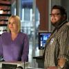 "Ghost In The Machine" -- The cyber team tracks a killer who hacks into a popular online game and tricks gamers into delivering illegal weapons, on CSI: CYBER, on a special night, Tuesday, May 12 (10:01-11:00 PM, ET/PT), on the CBS Television Network.   Pictured:  (L-R) Patricia Aruqette and Charlie Koontz Photo: Michael Yarish/CBS ÃÂ©2015 CBS Broadcasting, Inc. All Rights Reserved