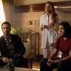 Charmed -- "Exorcise Your Demons" -- Image Number: CMD104a_0402.jpg -- Pictured (L-R): Brendon Zub as Detective Trip, Virginia Williams as Charity and Ellen Tamaki as Niko -- Photo: Robert Falconer/The CW -- ÃÂ© 2018 The CW Network, LLC. All Rights Reserved.