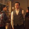 Charmed -- "Kappa Spirit" -- Image Number: CND106b_0437.jpg -- Pictured (L-R): Sarah Jeffery as Maggie, Rupert Evans as Harry and Melonie Diaz as Mel -- Photo: Dean Buscher/The CW -- ÃÂ© 2018 The CW Network, LLC. All Rights Reserved.