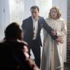 Charmed -- "Ambush" -- Image Number: CMD120b_0185.jpg -- Pictured (L-R): Rupert Evans as Harry and Jessica Steen as Elder Devorah Silver -- Photo: Colin Bentley/The CW -- ÃÂ© 2019 The CW Network, LLC. All rights reserved.