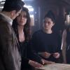 Charmed -- "The Source Awakens" -- Image Number: CMD122b_0232.jpg -- Pictured (L-R): Rupert Evans as Harry, Valerie Cruz as Marisol, Melonie Diaz as Mel and Sarah Jeffery as Maggie -- Photo: Robert Falconer/The CW -- ÃÂ© 2019 The CW Network, LLC. All rights reserved.