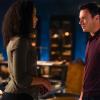Charmed -- "Things to Do in Seattle When You\'re Dead" -- Image Number: CMD202a_0185b.jpg -- Pictured (L-R): Madeleine Mantock as Macy and Rupert Evans as Harry -- Photo: Colin Bentley/The CW -- © 2019 The CW Network, LLC. All rights reserved.