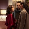 Charmed -- "Past is Present" -- Image Number: CMD207b_0034b.jpg -- Pictured (L-R): Poppy Drayton as Abigael, Rupert Evans as Harry, and Madeleine Mantock as Macy -- Photo: Colin Bentley/The CW -- © 2019 The CW Network, LLC. All rights reserved.