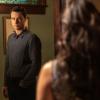 Charmed -- "The Rules of Engagement" -- Image Number: CMD208b_0276b.jpg -- Pictured (L-R): Rupert Evans as Harry and Melonie Diaz as Melanie -- Photo: Colin Bentley/The CW -- © 2019 The CW Network, LLC. All rights reserved.