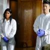 CHICAGO MED- "Infection Part II" Episode 506 -- Pictured: (l-r) Lisseth Chavez as Vanessa Rojas, Brian Tee as Dr. Ethan Choi -- (Photo by: Liz SissonNBC)