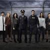 Containment -- Image Number: CON1_CastShot_1743.jpg -- Pictured (L-R): George Young as Dr. Victor Cannerts, Claudia Black as Dr. Sabine Lommers, Christina Moses as Jana, David Gyasi as Major Lex Carnahan, Chris Wood as Jake, Kristen Gutoskie as Katie, Hanna Mangan Lawrence as Teresa and Trevor St. John as Leo -- Photo: Justin Stephens/The CW -- © 2016 The CW Network, LLC. All rights reserved.