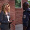 Containment -- "Be Angry at the Sun" -- Image Number: CON103_0801.jpg -- Pictured (L-R): Claudia Black as Dr. Sabine Lommers and David Gyasi as Lex -- Photo: Bob Mahoney/The CW -- ÃÂ© 2015 The CW Network, LLC. All rights reserved.