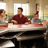 Crazy Ex-Girlfriend -- "I\'m Going on a Date With Josh\'s Friend!" -- Image Number: CEG104b_0067.jpg -- Pictured (L-R): Rachel Bloom as Rebecca, Vincent Rodriguez III as Josh, Jacob Guenther as Chris and Santino Fontana as Greg -- Photo: Greg Gayne/The CW -- ÃÂ© 2015 The CW Network, LLC. All rights reserved.