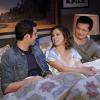Crazy Ex-Girlfriend -- "All Signs Point To Josh--ÃÂ¦Or is It Josh\'s Friend?" -- Image Number: CEG203b_0008.jpg -- Pictured (L-R): Santino Fontana as Greg, Rachel Bloom as Rebecca and Vincent Rodriguez III as Josh -- Photo: Robert Voets/The CW -- ÃÂÃÂ©2016 The CW Network, LLC. All Rights Reserved.