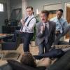 Crazy Ex Girlfriend -- "Is Josh Free in Two Weeks?" -- Image Number: CEG212a_064b.jpg -- Pictured (L-R): Michael McMillian as Tim, Scott Michael Foster as Nathaniel, Pete Gardner as Darryl and Burl Moseley as Jim -- Photo: Michael Desmond/The CW --  ÃÂ©2016 The CW Network, LLC  All Rights Reserved.