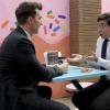 Crazy Ex-Girlfriend -- "Nathaniel Needs My Help!" -- Image Number: CEG308b_0134.jpg -- Pictured (L-R): Scott Michael Foster as Nathaniel and Danny Jolles as George -- Photo: Scott Everett White/The CW -- ÃÂ© 2017 The CW Network, LLC. All Rights Reserved.