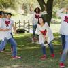 Crazy Ex-Girlfriend -- Nathaniel Gets the Message! -- Image Number: CEG309a_0355.jpg -- Pictured (L-R): Erick Lopez as Hector, Vincent Rodriguez III as Josh, Vella Lovell as Heather, Rachel Bloom as Rebecca, Pete Gardner as Darryl and David Hull as White Josh -- Photo: Greg Gayne/The CW -- ÃÂ© 2017 The CW Network, LLC. All Rights Reserved.