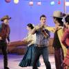 Crazy Ex-Girlfriend -- "I\'m So Happy For You" -- Image Number: CEG405b_0294.jpg -- Pictured (L-R): Michael McMillian as Tim, Esther Povitsky as Maya, Scott Michael Foster as Nathaniel, Clark Moore as AJ, Gabrielle Ruiz as Valencia, Donna Lynne Champlin as Paula and David Hull as White Josh -- Photo: Eddy Chen/The CW -- ÃÂ© 2018 The CW Network, LLC. All Rights Reserved.