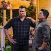 Crazy Ex-Girlfriend -- "I Can Work With You" -- Image Number: CEG410b_0430.jpg -- Pictured (L-R): Scott Michael Foster as Nathaniel and Vincent Rodriguez III as Josh -- Photo: Erica Parise/The CW -- ÃÂ© 2019 The CW Network, LLC. All Rights Reserved.