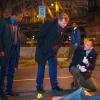 "End of Watch" -- Holmes and Watson join forces with the NYPD after a police officer is murdered. Also, Sherlock searches for the creator of a "recovery blog" who is posting personal statements he has made in sobriety meetings, on ELEMENTARY, Thursday, Dec. 18 (10:00-11:00 PM, ET/PT), on the CBS Television Network. Pictured (L-R)    Jon Michael Hill  as Detective Marcus Bell, Aidan Quinn as Captain Tommy Gregson and Jonny Lee Miller  as Sherlock Holmes  Photo: Jeff Neumann/CBS ÃÂ©2014 CBS Broadcasting, Inc. All Rights Reserved