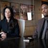 "Alma Matters" -- Holmes\' tentative reconciliation with his father suffers a setback when Holmes and Watson discover Morland has been keeping a secret that threatens all of their safety. Also, Holmes and Watson investigate two murders connected to a for-profit college and its illegal recruitment practices, on ELEMENTARY, Thursday, Jan. 28 (10:00-11:00 PM, ET/PT) on the CBS Television Network. pictured (L-R) Lucy Liu  as Joan Watson and Jon Michael Hill as  Detective Marcus Bell  Photo: Michael Parmelee/ CBS ÃÂ©2015 CBS Broadcasting Inc. All Rights Reserved.