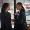 "Down Where the Dead Delight" -- Holmes and Watson must search for a killer without any physical evidence to aid them after a bomb is detonated in the New York City morgue. Also, Watson is suspicious when an NYPD detective she\'s in a grudge match with asks her to consult on a case, on ELEMENTARY, Thursday, Feb. 4 (10:00-11:00 PM, ET/PT) on the CBS Television Network.  Pictured (L-R) Lucy Liu as Joan Watson and Monique Gabriela Curnen as Detective Gina Cortes Photo:  Michael Parmelee/CBS ÃÂ©2015 CBS Broadcasting, Inc. All Rights Reserved