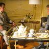 "Turn It Upside Down" -- Sherlock\'s father, Morland (John Noble), becomes Sherlock and Joan\'s prime suspect in a murder investigation after one of his employees is killed under the guise of a robbery, on ELEMENTARY, Sunday, April 24 (10:00-11:00 PM, ET/PT) on the CBS Television Network. Pictured  John Noble as  Mr. Morland Holmes  and Aidan Quinn as Captain Tommy Gregson Photo: JEFF NEIRA /CBS  ÃÂ©2016 CBS Broadcasting Inc. All Rights Reserved.