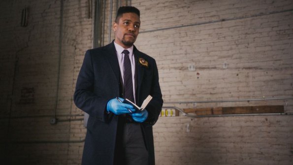 "Moving Targets" -- When a reality show contestant is murdered, Holmes and Watson zero in on another competitor as a suspect, a former war criminal who may be the most skilled killer they\'ve ever pursued. Also, for the first time since he attacked Sherlock, Shinwell reaches out to Joan to ask for a favor, on ELEMENTARY, Sunday, May 7 (10:00-11:00 PM, ET/PT) on the CBS Television Network. Series star Lucy Liu directed the episode.  Pictured A Jon Michael Hill as Detective Marcus Bell Photo: Best Possible Screen Grab/CBS ÃÂ©2017 CBS Broadcasting, Inc. All Rights Reserved