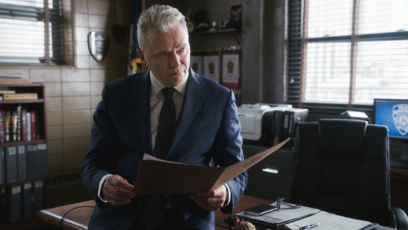 "Moving Targets" -- When a reality show contestant is murdered, Holmes and Watson zero in on another competitor as a suspect, a former war criminal who may be the most skilled killer they\'ve ever pursued. Also, for the first time since he attacked Sherlock, Shinwell reaches out to Joan to ask for a favor, on ELEMENTARY, Sunday, May 7 (10:00-11:00 PM, ET/PT) on the CBS Television Network. Series star Lucy Liu directed the episode.  Pictured Aidan Quinn as Captain Tommy Gregson  Photo: Best Possible Screen Grab/CBS ÃÂ©2017 CBS Broadcasting, Inc. All Rights Reserved