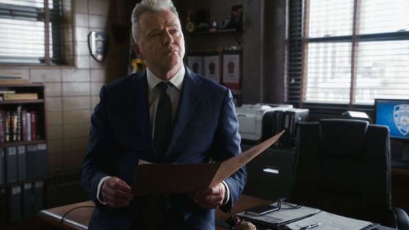 "Moving Targets" -- When a reality show contestant is murdered, Holmes and Watson zero in on another competitor as a suspect, a former war criminal who may be the most skilled killer they\'ve ever pursued. Also, for the first time since he attacked Sherlock, Shinwell reaches out to Joan to ask for a favor, on ELEMENTARY, Sunday, May 7 (10:00-11:00 PM, ET/PT) on the CBS Television Network. Series star Lucy Liu directed the episode.  Pictured Aidan Quinn as Captain Tommy Gregson  Photo: Best Possible Screen Grab/CBS ÃÂ©2017 CBS Broadcasting, Inc. All Rights Reserved