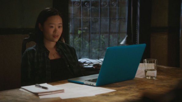 "Sand Trap" -- Holmes and Watson\'s search for the killer of a woman found encased in cement takes them inside the clean technology industry. Also, Watson takes a giant leap forward regarding her interest in adoption, on ELEMENTARY, Monday, June 18 (10:00-11:00, ET/PT), on the CBS Television Network. Pictured  Michele Selene Ang as Kelsey Chapman Photo: Best Possible Screen Grab/CBS ÃÂ©2018 CBS Broadcasting, Inc. All Rights Reserved