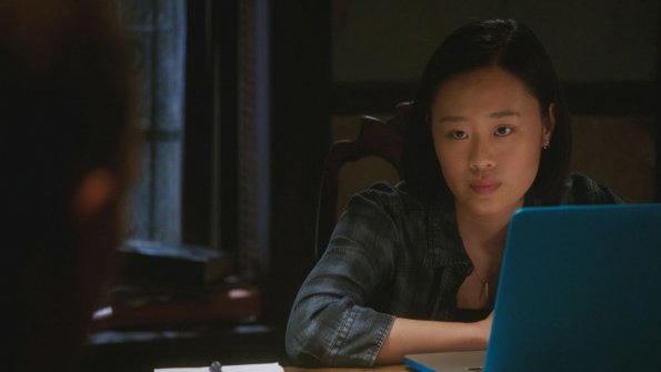"Sand Trap" -- Holmes and Watson\'s search for the killer of a woman found encased in cement takes them inside the clean technology industry. Also, Watson takes a giant leap forward regarding her interest in adoption, on ELEMENTARY, Monday, June 18 (10:00-11:00, ET/PT), on the CBS Television Network. Pictured  Michele Selene Ang as Kelsey Chapman Photo: Best Possible Screen Grab/CBS ÃÂ©2018 CBS Broadcasting, Inc. All Rights Reserved