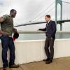 "Nobody Lives Forever" -- Holmes\' former sobriety sponsor, Alfredo (Ato Essandoh), asks for his help with an illegal endeavor in order to save his brother. Also, Holmes and Watson investigate the poisoning of a biology professor who was working on a secret genetics project prior to being killed, on ELEMENTARY, Monday, June 25 (10:00-11:00, ET/PT), on the CBS Television Network. . Pictured (L-R) Ato Essandoh as Alfredo Llamosa and  Jonny Lee Miller as Sherlock Holmes  Photo: JEFF NEIRA/CBS ÃÂ©2018 CBS Broadcasting, Inc. All Rights Reserved