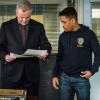 "Through the Fog" -- Holmes and Watson race to help Detective Bell when he becomes a victim of a bio-terrorism attack at the precinct and the station is quarantined. During the lockdown, Captain Gregson and Detective Bell begin to suspect they are trapped inside with the perpetrator. Also, Watson faces the difficult task of helping her mother, Mary (Freda Foh Shen), accept that her advancing Alzheimer\'s disease requires her to receive more medical care, on ELEMENTARY, Monday, August 6 (10:00-11:00 PM, ET/PT) on the CBS Television Network. Pictured (L-R) Aidan Quinn as Captain Thomas Gregson and  Jon Michael Hill as Detective Marcus Bell Photo: JEFF NEIRA/CBS ÃÂ©2017 CBS Broadcasting, Inc. All Rights Reserved